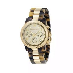 MICHAEL KORS Gold and Tortoise shell watch